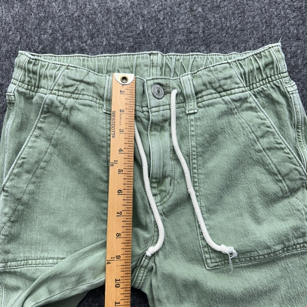 American Eagle Denim Joggers Green Size 4 Drawstring Pants Gorpcore Streetwear - Picture 6 of 8